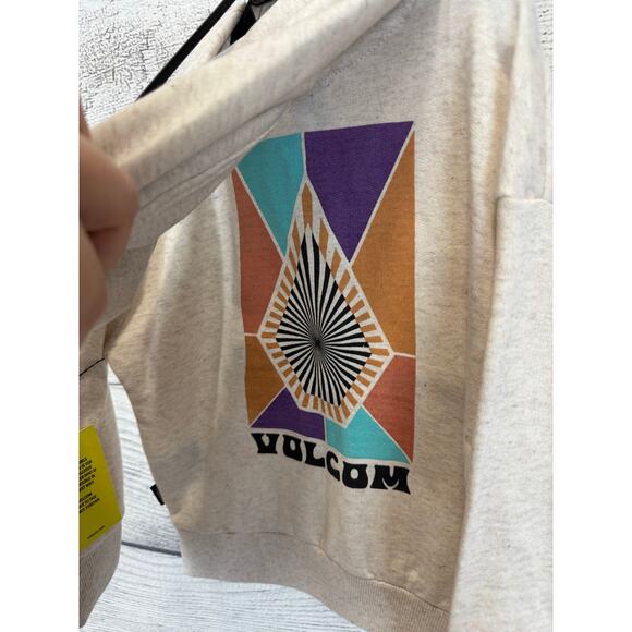 Volcom Girl's Tan Cream Matching 2pc Zip Hoodie & Shorts Set Size 3T - Picture 6 of 8